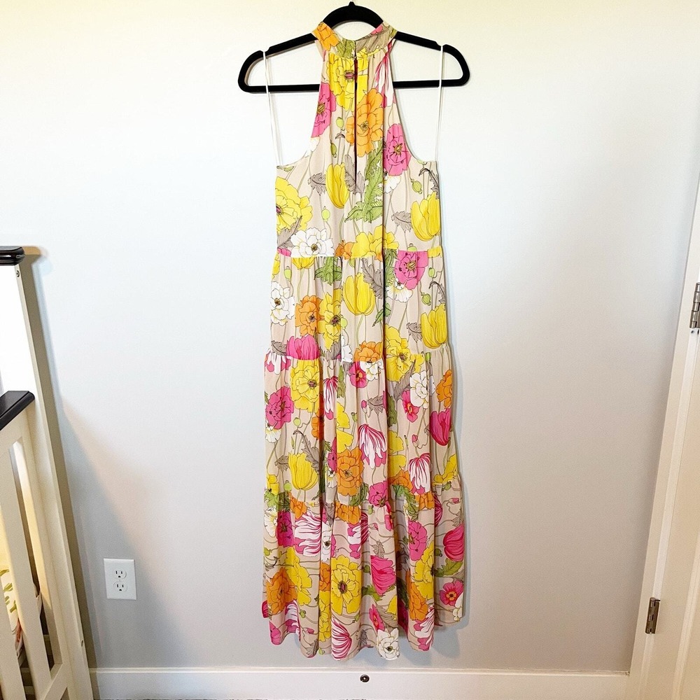 Trina Turk Sunglasses Maxi Dress - multi beach tiered floral women's size 2
